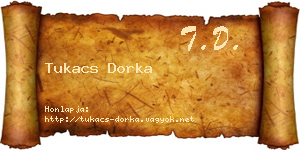 Tukacs Dorka névjegykártya